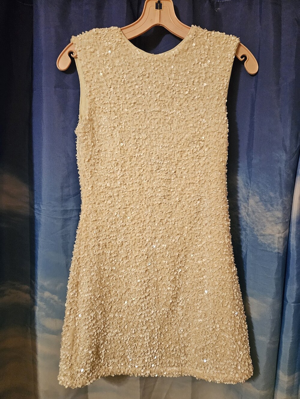 H&M Cream Sequin Mini Dress